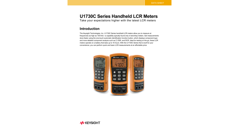 U1730C Series Handheld LCR Meters